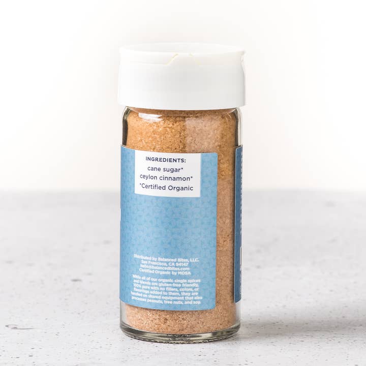 Sucre infusé biologique CINNAMON pour la vente par Balanced Bites