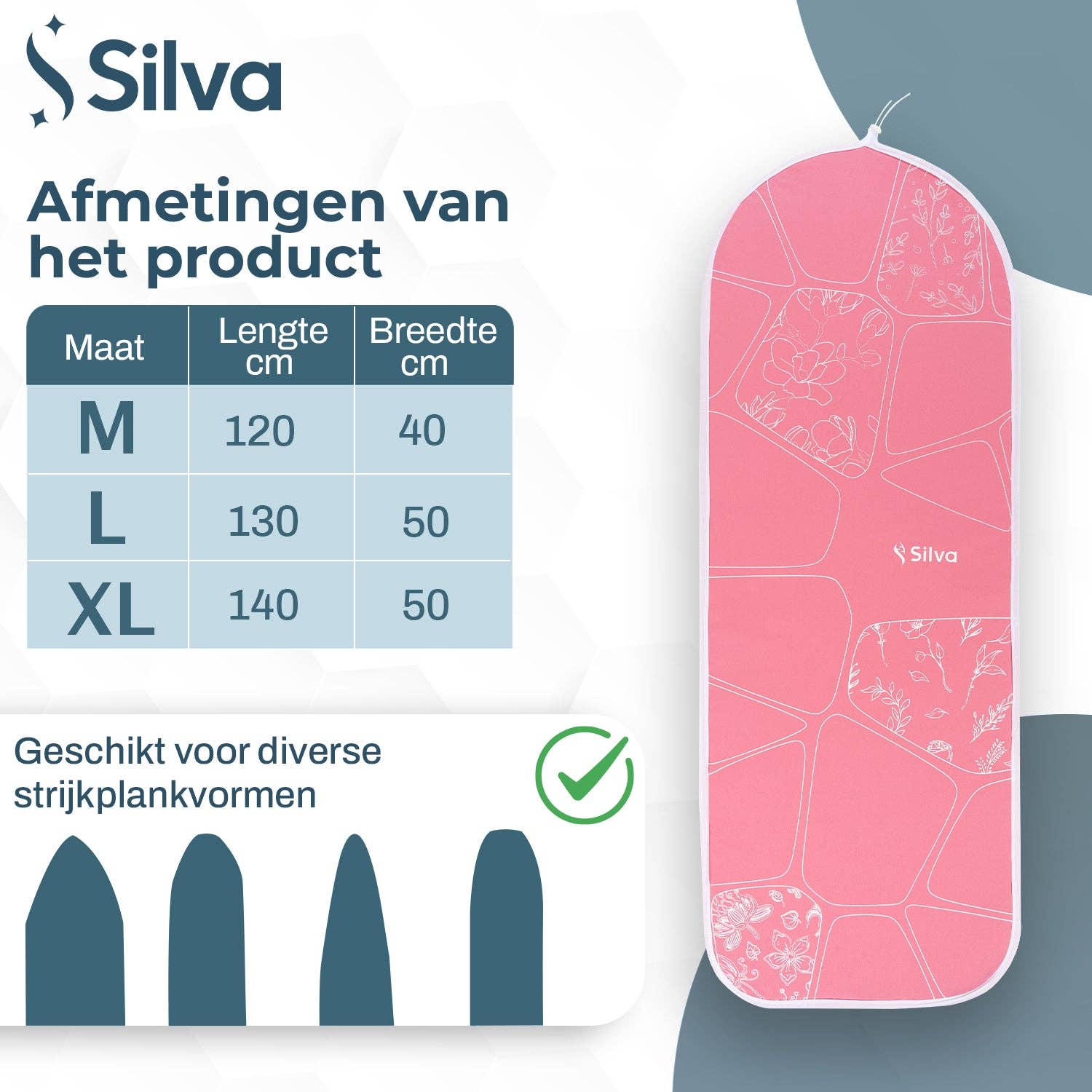 Mevsim Store - Wholesale Ironing board - Silva - Ironing Board Cover - Molton 5mm - Grey13