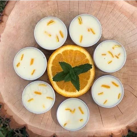 Bálsamo labial de hortelã-pimenta com casca de laranja artesanal por atacado de Blissful Organix