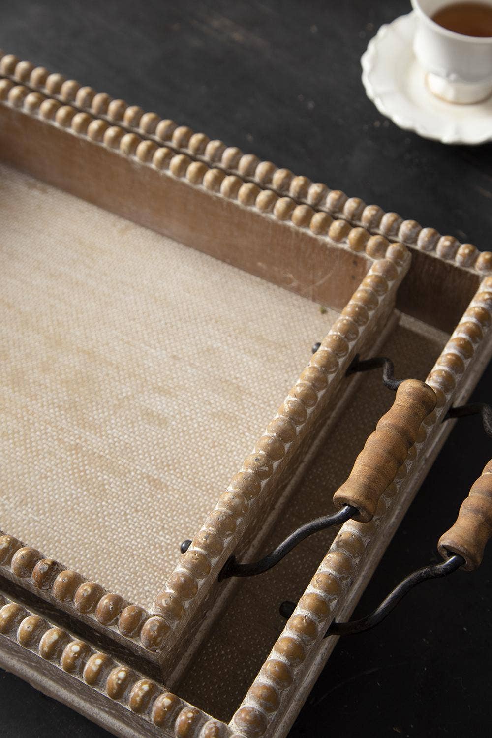 A&B Home Group Inc. - Wholesale Decorative Tray - S/2 Decorative Tray L:19.5x10x3.5" S:16x8.5x3"4