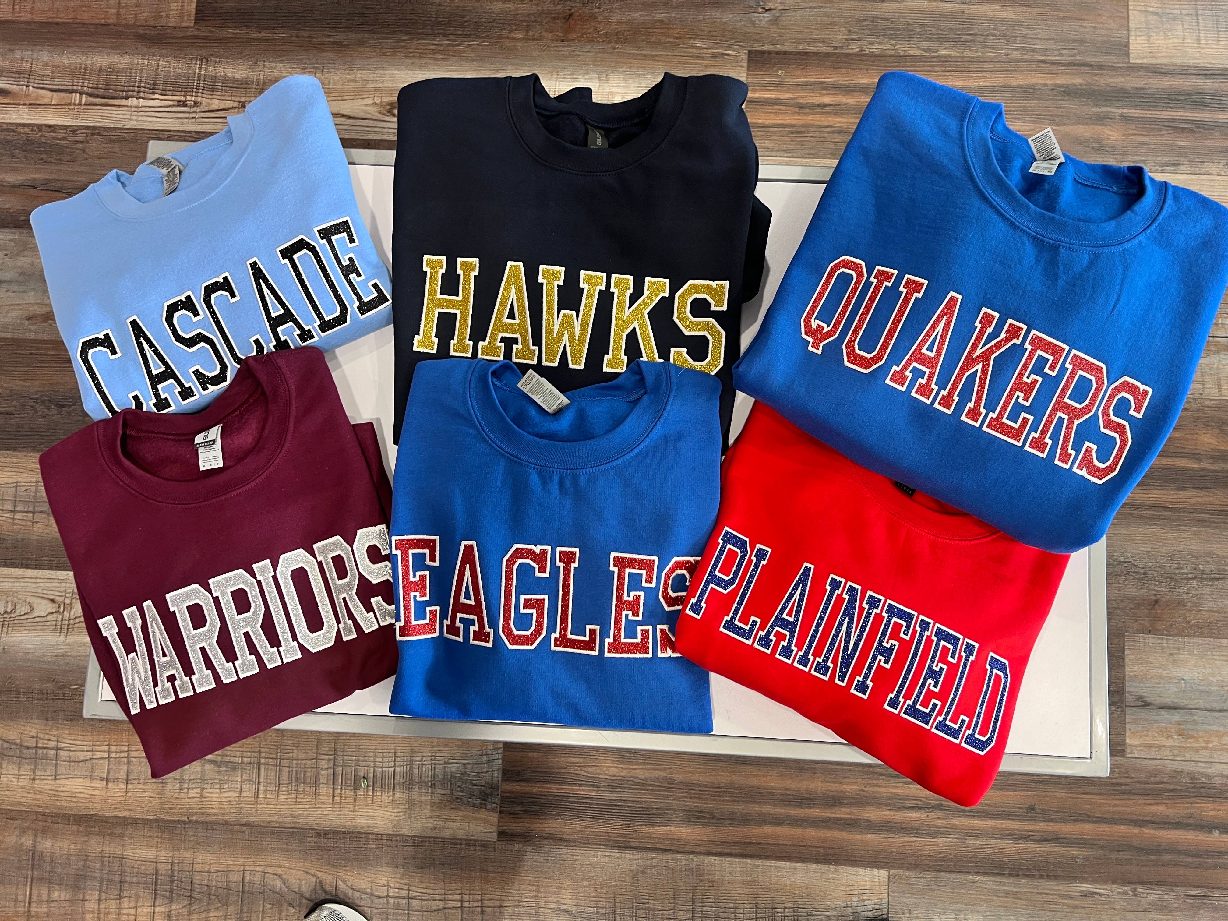 222 PARKSIDE – Großhandel Sweatshirt – Unisex – Sweatshirts mit Glitter Town/Teamstickerei2