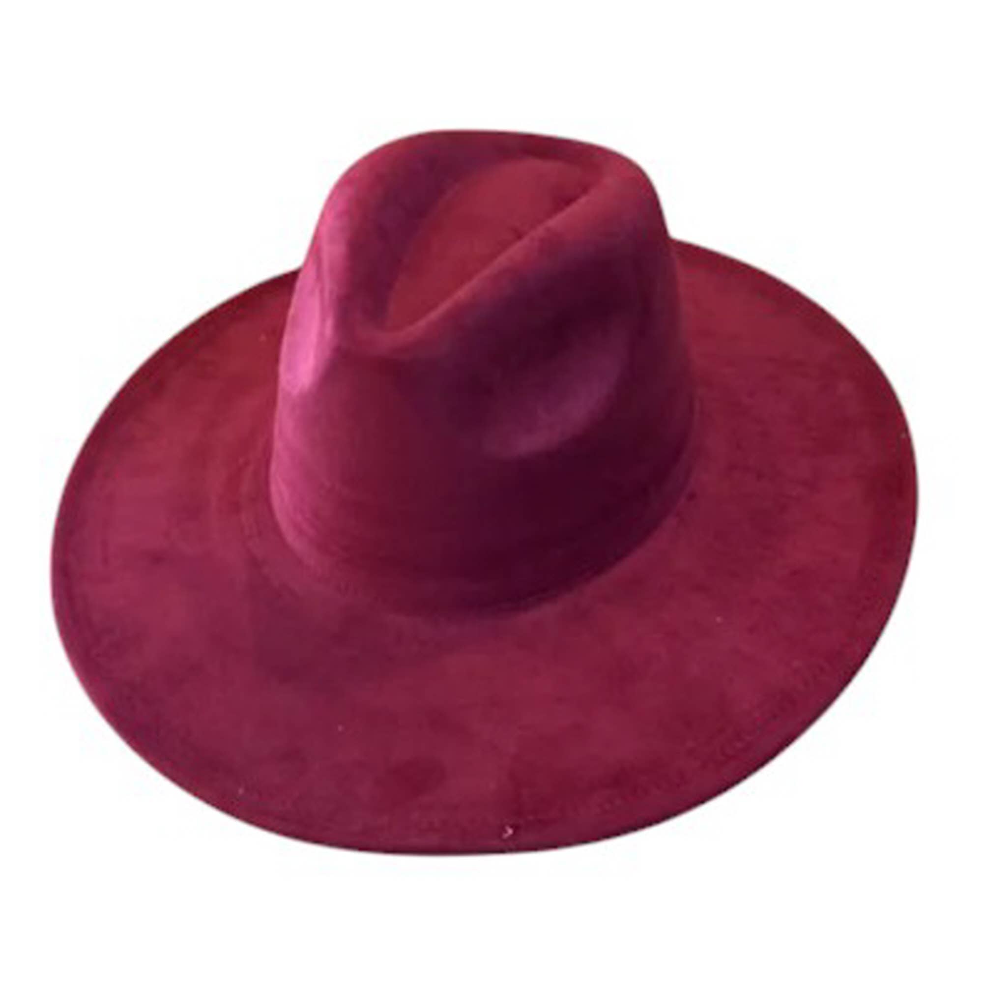 Portia Hat - Venta al por mayor Sombrero fedora - Unisex - Sombrero Panamá clásico de ante vegano con ala ancha3