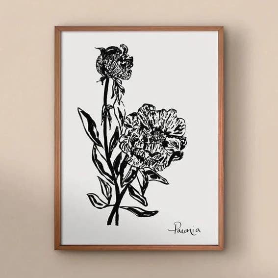 Paeonia Art Print for wholesale by Wild Spot Studio Paper Goods, Cards and Prints