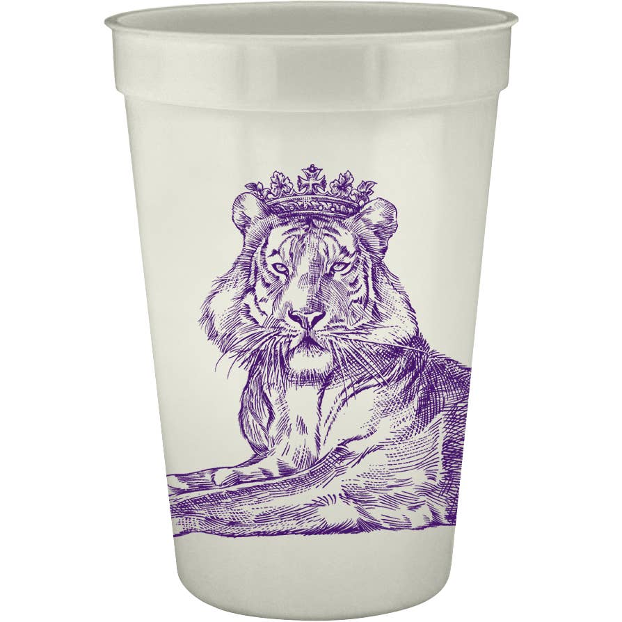 Alexa Pulitzer - Venta al por mayor Taza desechable - Copas perladas Royal Tiger de 16 oz