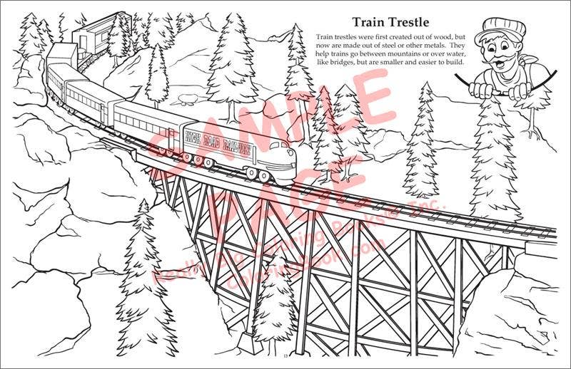 Really Big Coloring Books | ColoringBook.com - Wholesale Coloring & Activity Book - Kids & Baby - 12-Pack Trains LapTop Coloring Book 17"x11"2
