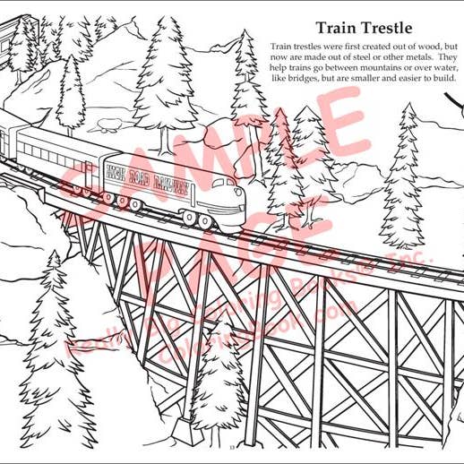 Really Big Coloring Books | ColoringBook.com - Wholesale Coloring Book - Kids & Baby - Trains LapTop Coloring Book 17"x11"2