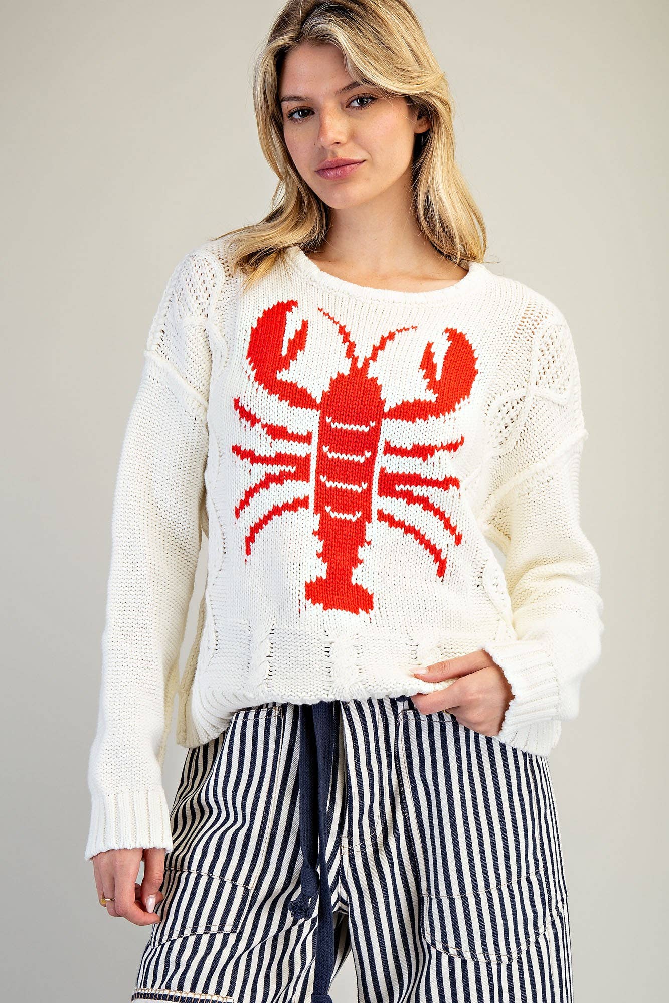 VAINILLA PL9733 - JERSEY DE PUNTO TRENZADO LANGOSTA de venta al por mayor en Faire2