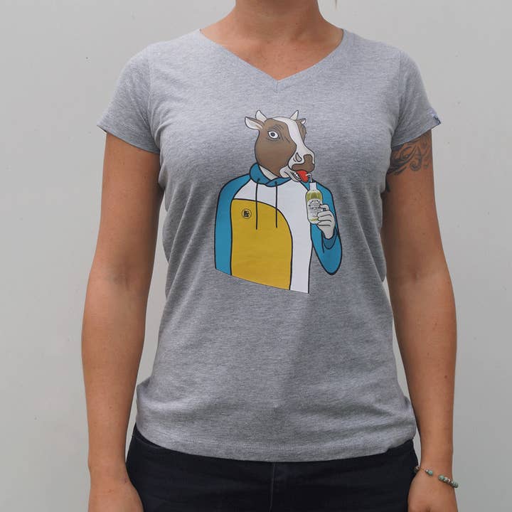 T-shirt da donna - Milko cow per la vendita all'ingrosso da parte di Hot Savoie 74