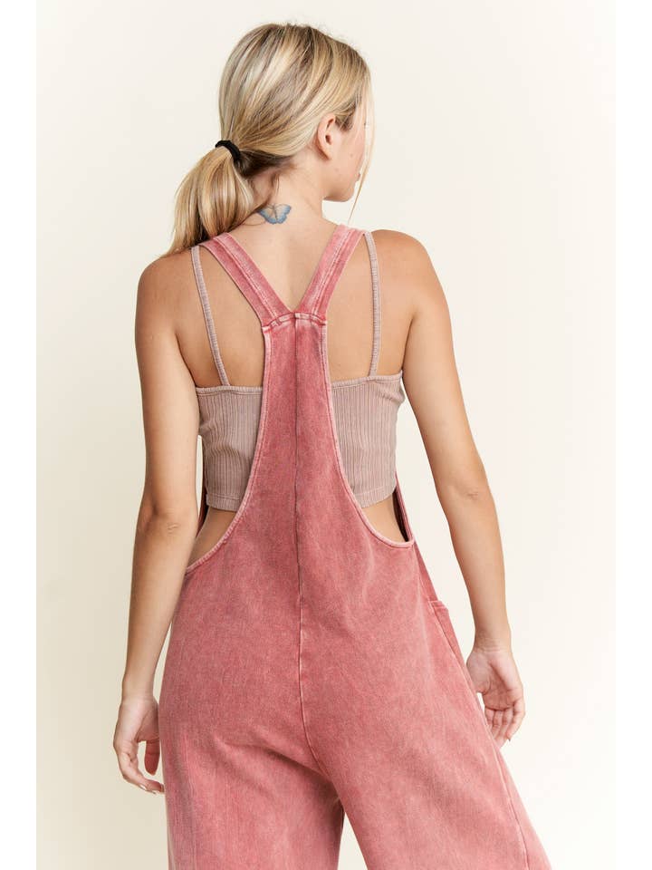 J.Her - Wholesale Jumpsuit - Women's - Mineral Wash Cotton Twill Jumpsuits HJ5621