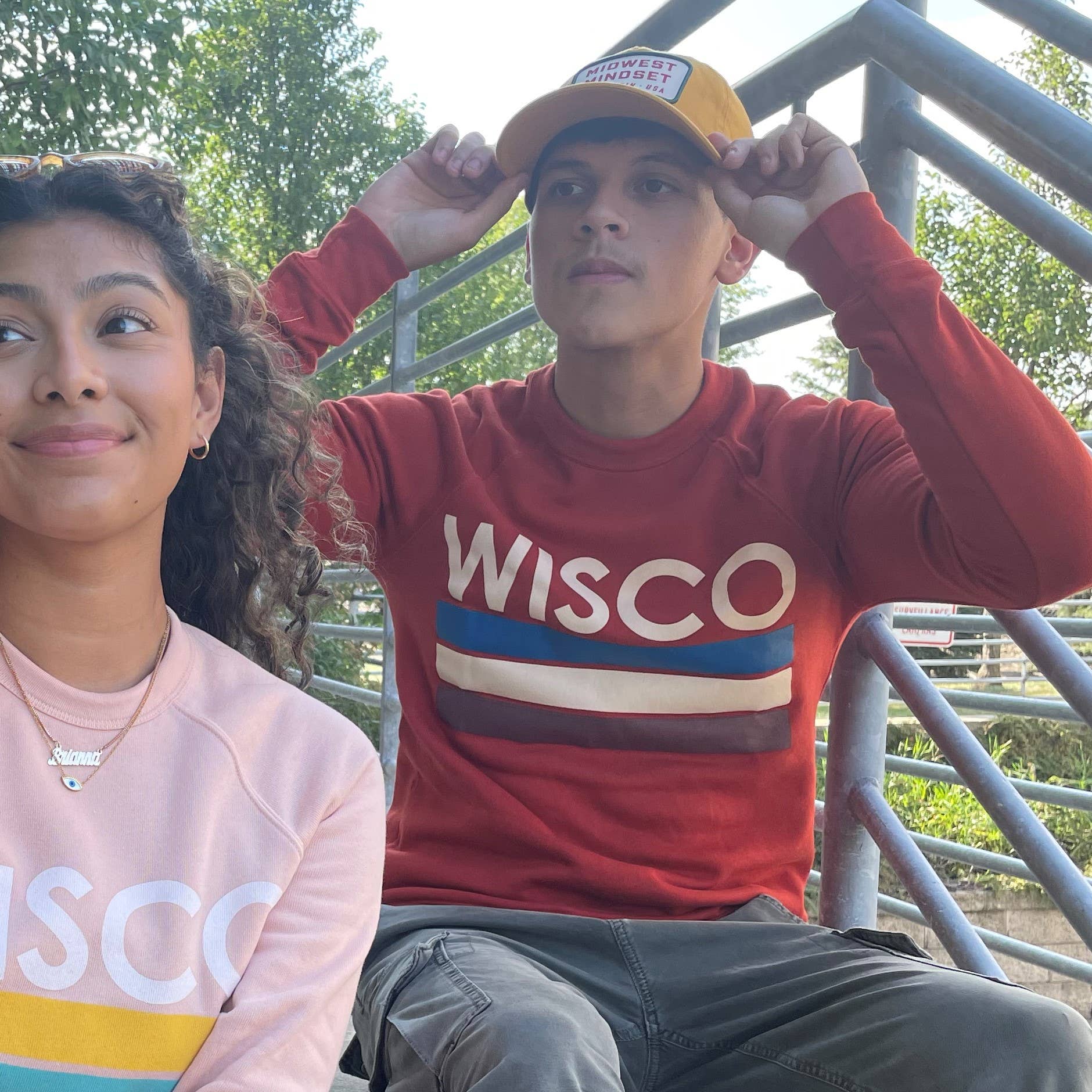 Giltee - Venta al por mayor Sudadera estampada - Unisex - The Pillars - Wisco Ladrillo de cuello redondo unisex3