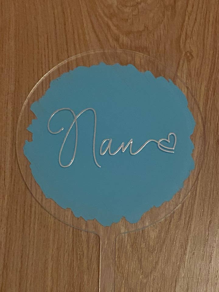 Topper de gâteau personnalisé en acrylique pour la vente par Megan Louise Creations