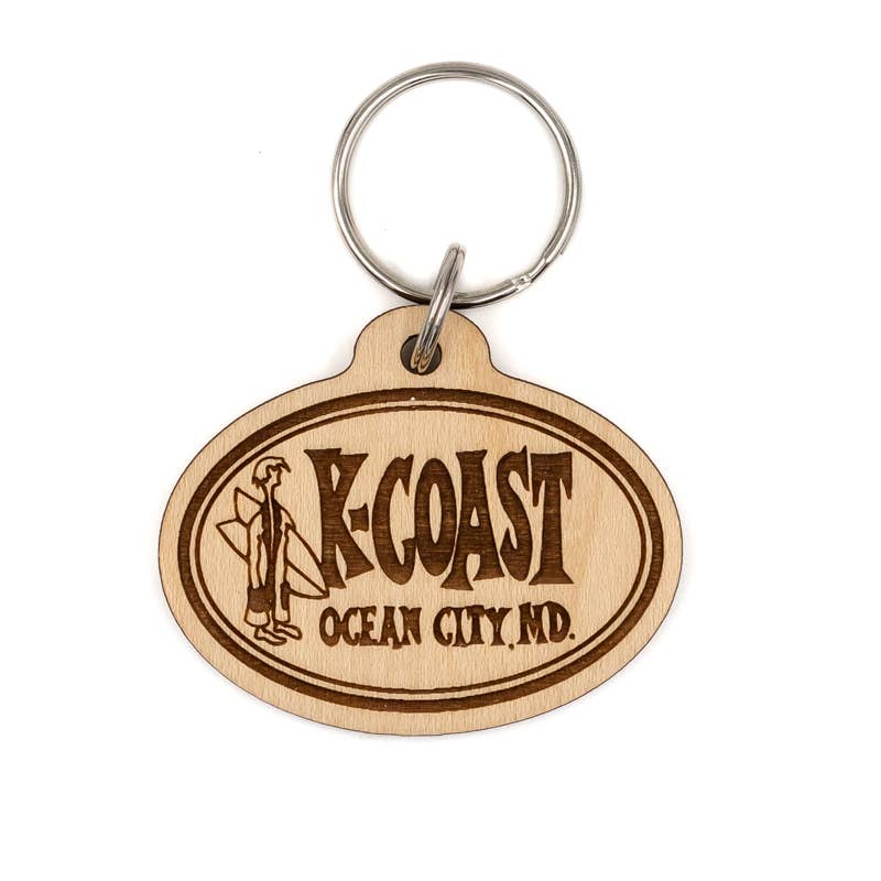 Steamer Lane Design - Wholesale Keychain - Unisex - Custom Wood Keychains17