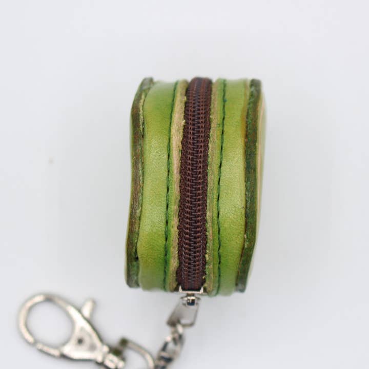 Sunflower Handmade leather inc - Wholesale Keychain – Women's - leather Alien mini coin purse key chain bag charm 2