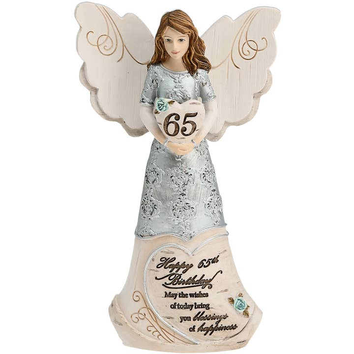 Pavilion – wholesale Decorative figurine – 65th Birthday - 6" Angel Holding Heart