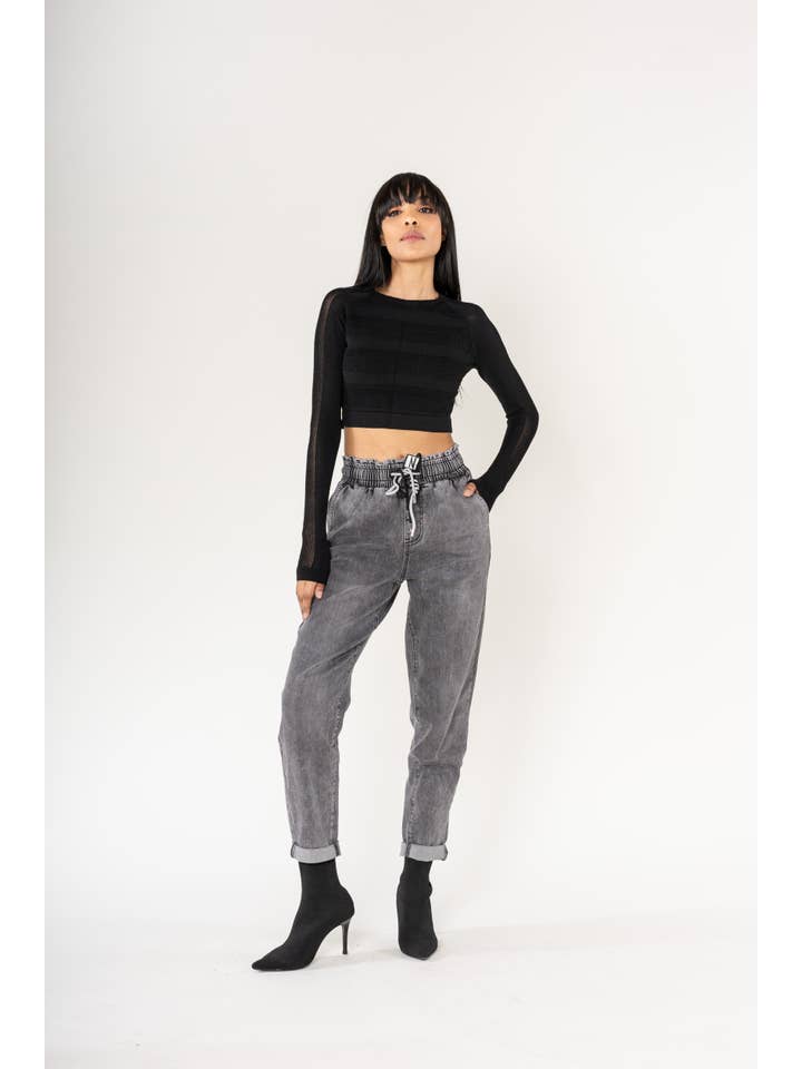 Nina Carter - Wholesale Pants - Women's - Panta jogg leopard elastic waist with drawstring P500