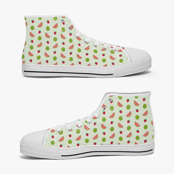 Ténis de Cano Alto em Lona Melão Kiwi por atacado de Oh Pote