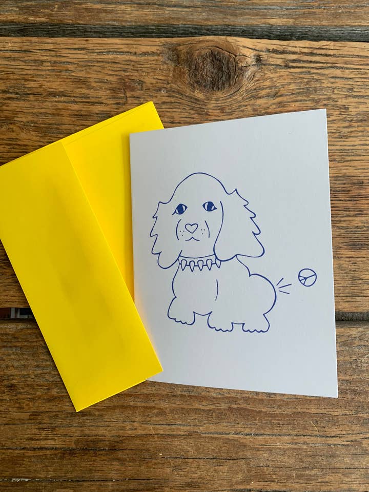 PEACE & LOVE Card for wholesale by Slow Dog Designs