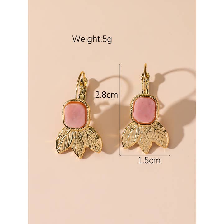 Blossom bijoux - Wholesale Dangle Earrings - 24BOA123 Stainless Steel Sleeper Earrings5