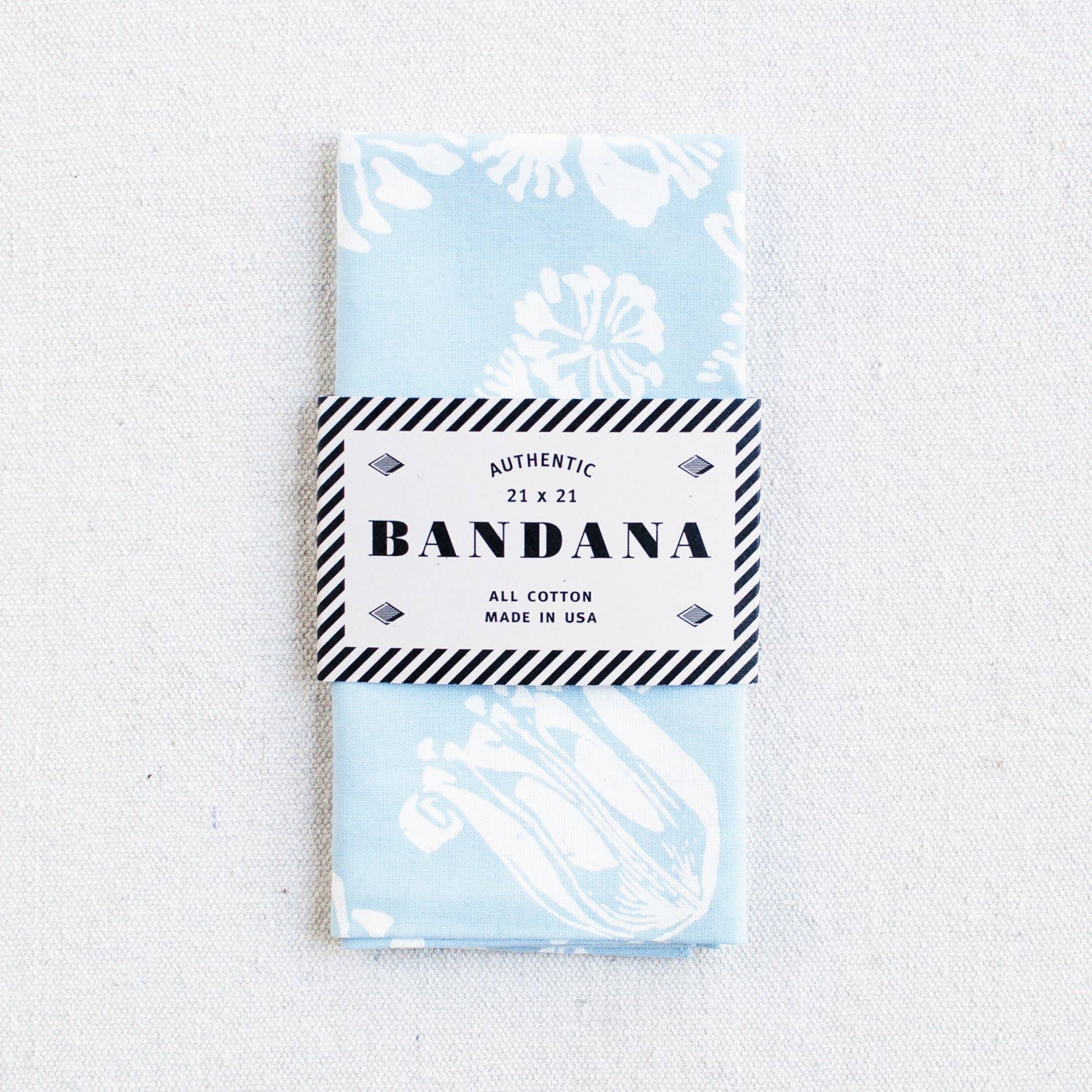 Abracadana – Bandana - Unissexo por atacado – Bandana Floral Azul Claro1