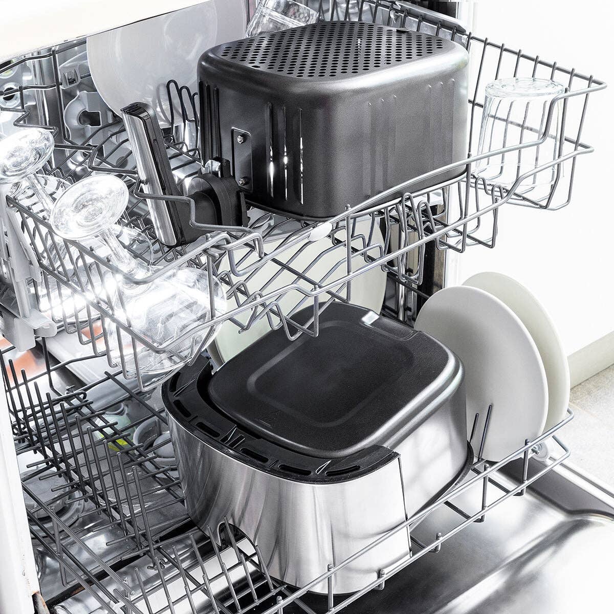 InnovaGoods - Vendita all'ingrosso Elettrodomestici da cucina - InnovaGoods Fryinn Pro 5500 friggitrice ad aria senza olio in acciaio inox nero 1700 W 5,5 L7