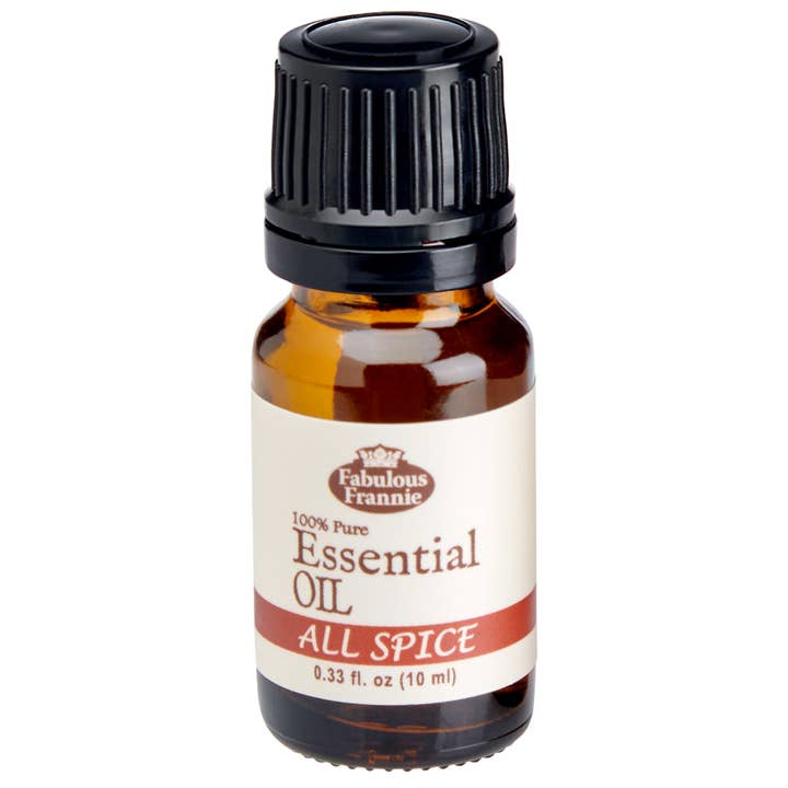 Huile essentielle pure de piment de la Jamaïque 10 ml pour la vente par Fabulous Frannie, Inc