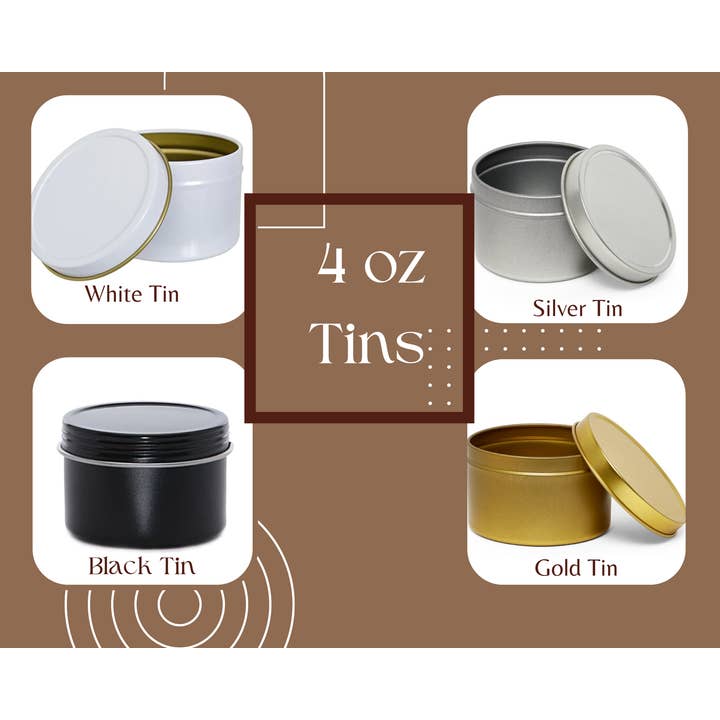 *Classic Scents* - Private Label 4oz Tin Candles - Unbranded for wholesale by LiveYoung Candle Company