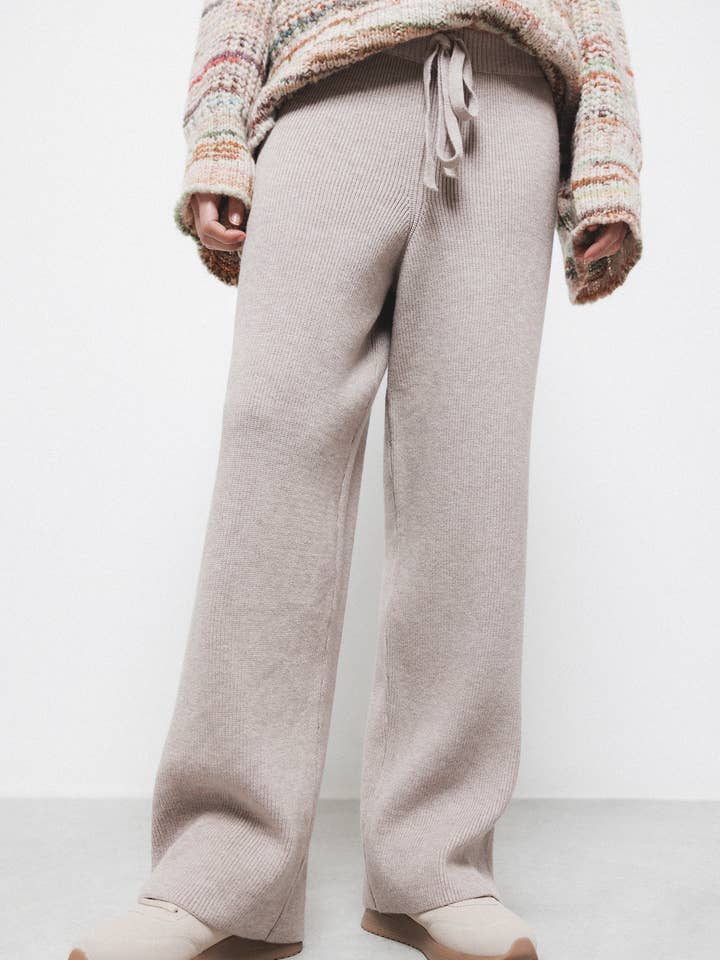 Plain Knitted Trousers (430837-16) for wholesale by Lanidor