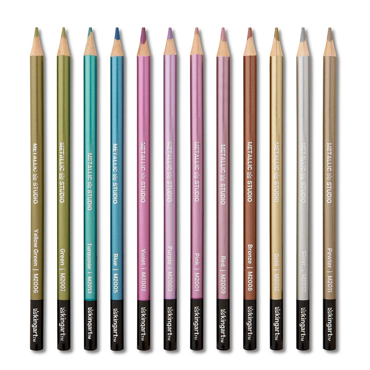 KINGART – wholesale Coloured pencil – Colored Pencils 12 Metallic Colors8