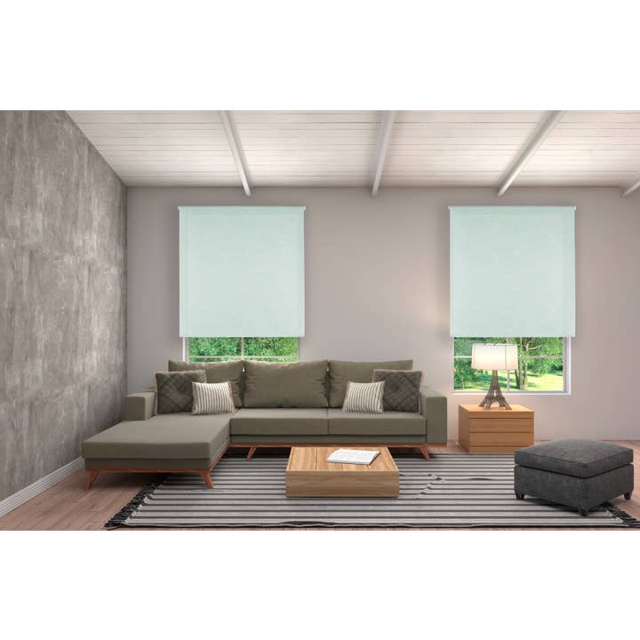 turquoise Selene Translucent Roller Blind for wholesale on Faire