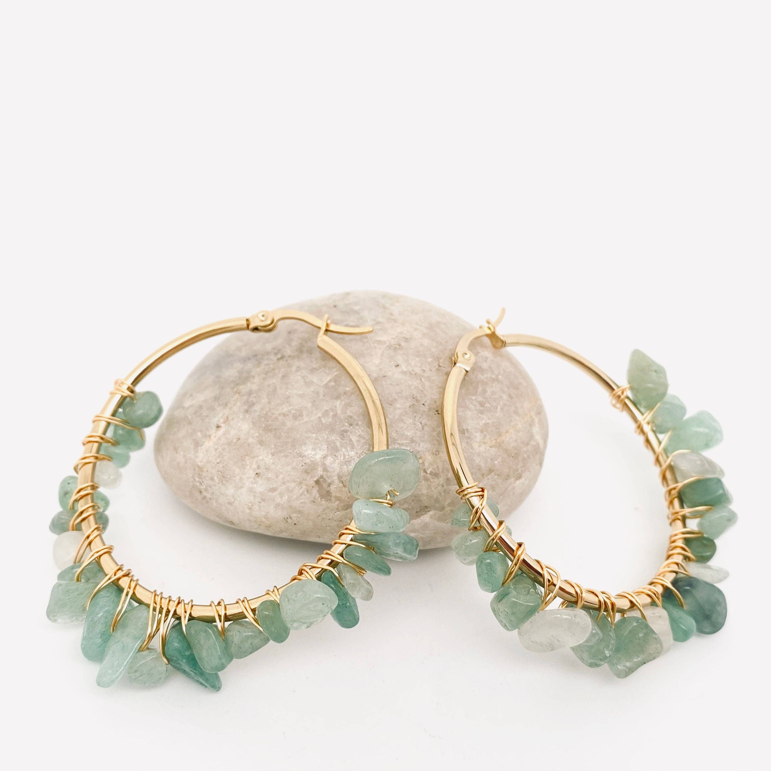 Mio Queena – Engroshandel Hoops – Rustfrit stål håndviklede naturlige grus Hoops6