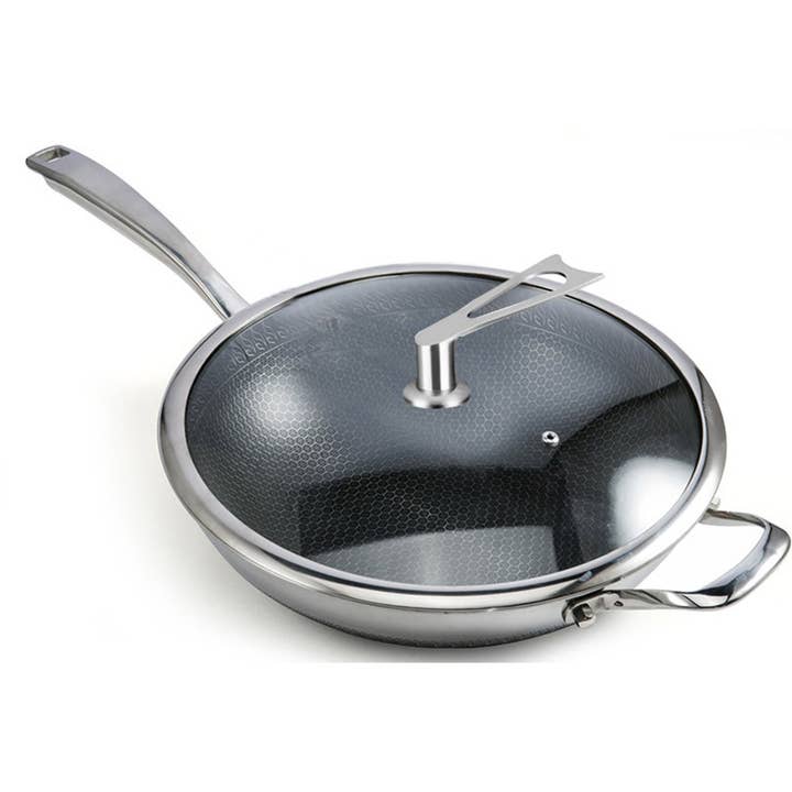 SOGA International Pty Ltd - Wholesale Pan - SOGA 34cm Stainless Steel Frying Pan3