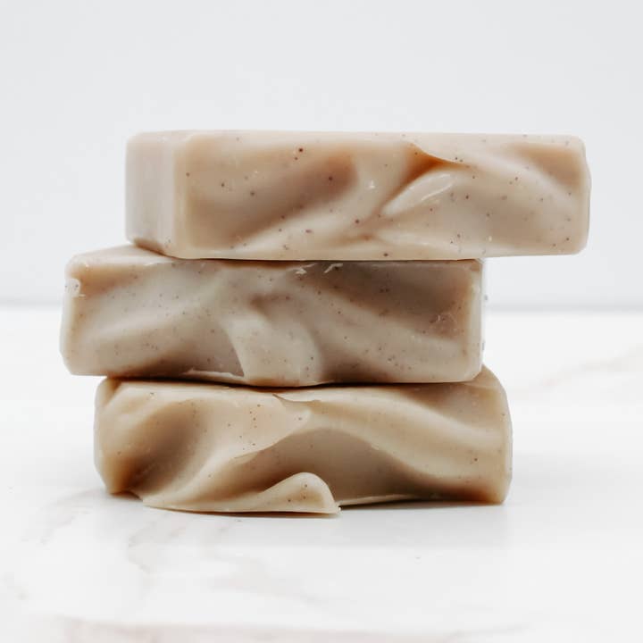 Lavender Chamomile Bar Soap- Calm Gentle Exfoliating for wholesale by Beehive Naturals LLC