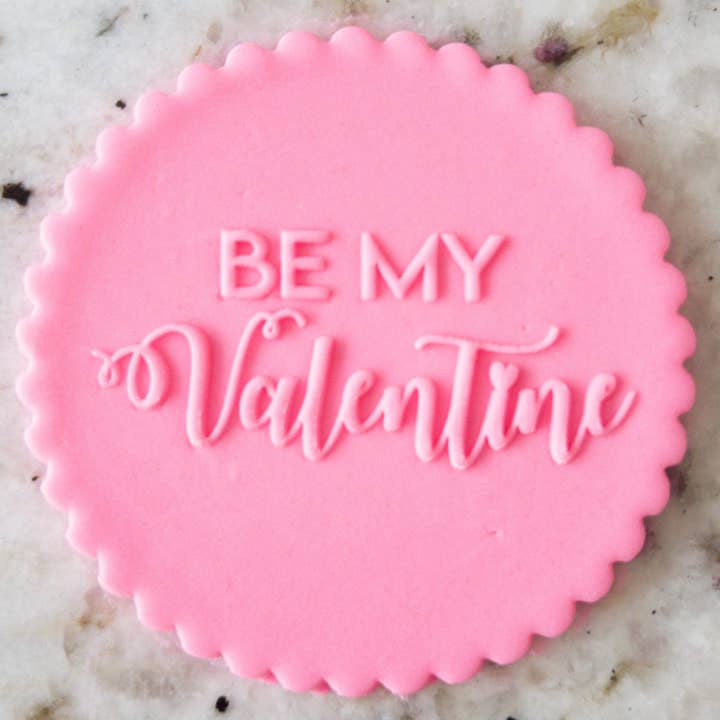 Be My Valentine 2 POPup Embosser Cookie Biscuit Stamp Valentines Day for wholesale by Cut Bake Stamp
