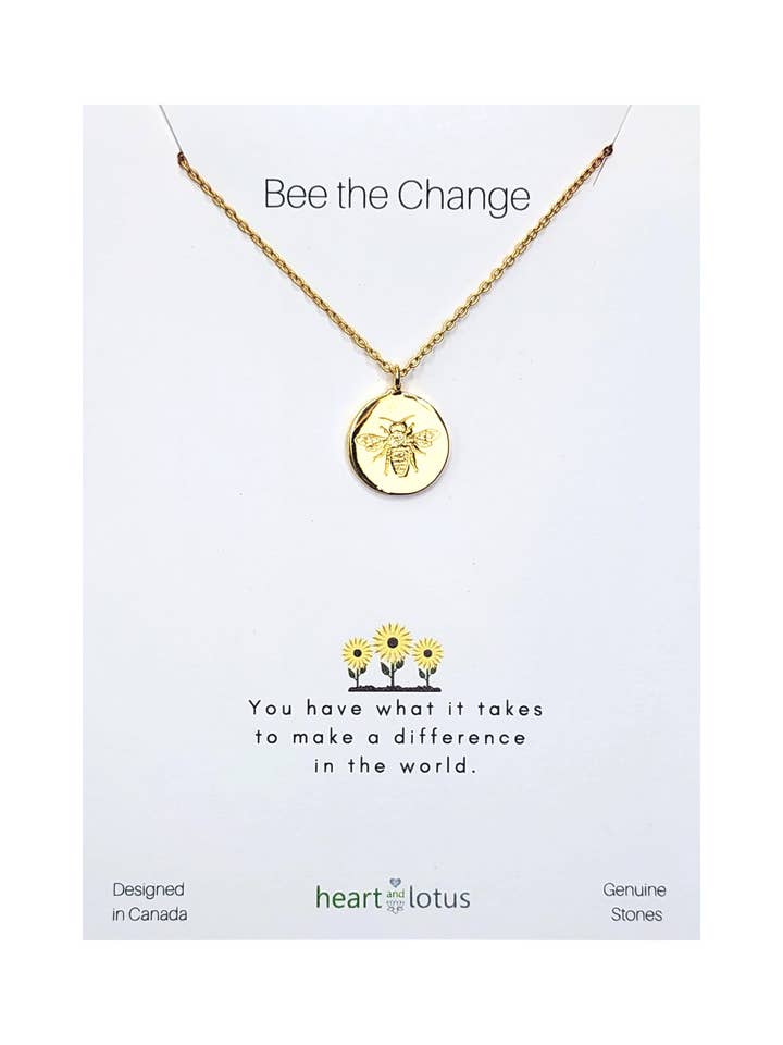 Collana Bee The Change in Oro per la vendita all'ingrosso da parte di Heart and Lotus Sterling Silver Jewelry