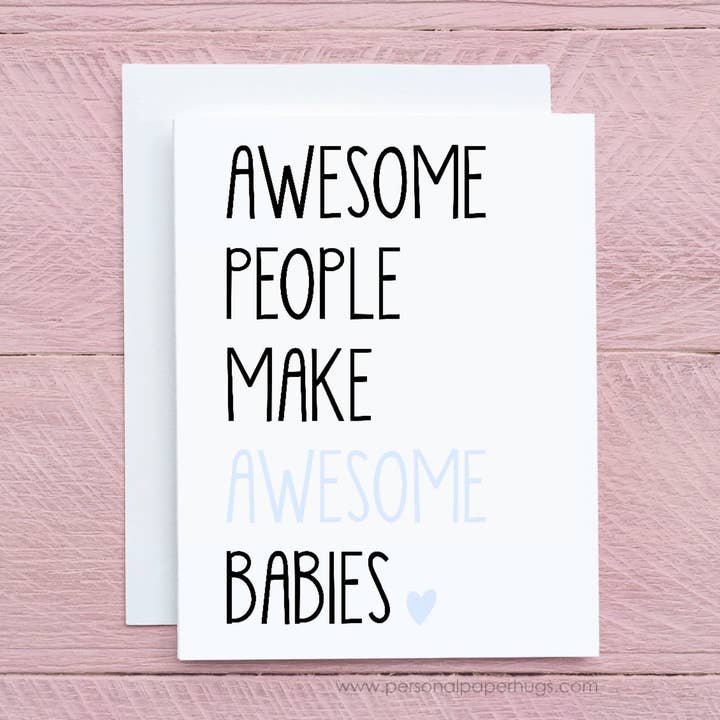 Carte bébé - Carte pour nouveaux parents - Carte pour fête prénatale - Carte Funny Baby Shower - Carte de bébé drôle - Carte de grossesse Félicitations pour la vente par Personal Paper Hugs