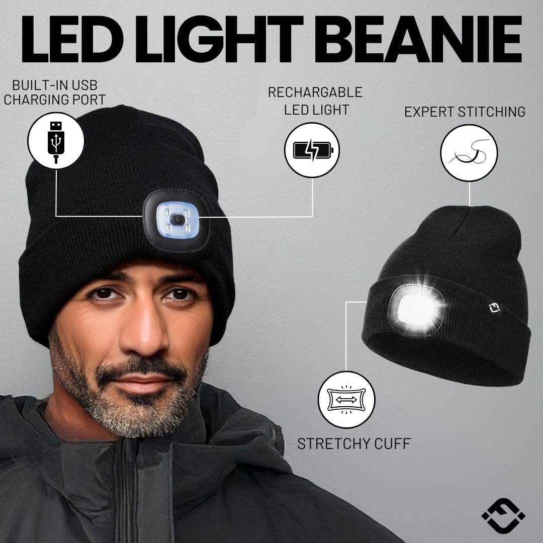 Funky Junque - Wholesale Beanie - Unisex - LED Light Rechargeable Headlamp Beanie5