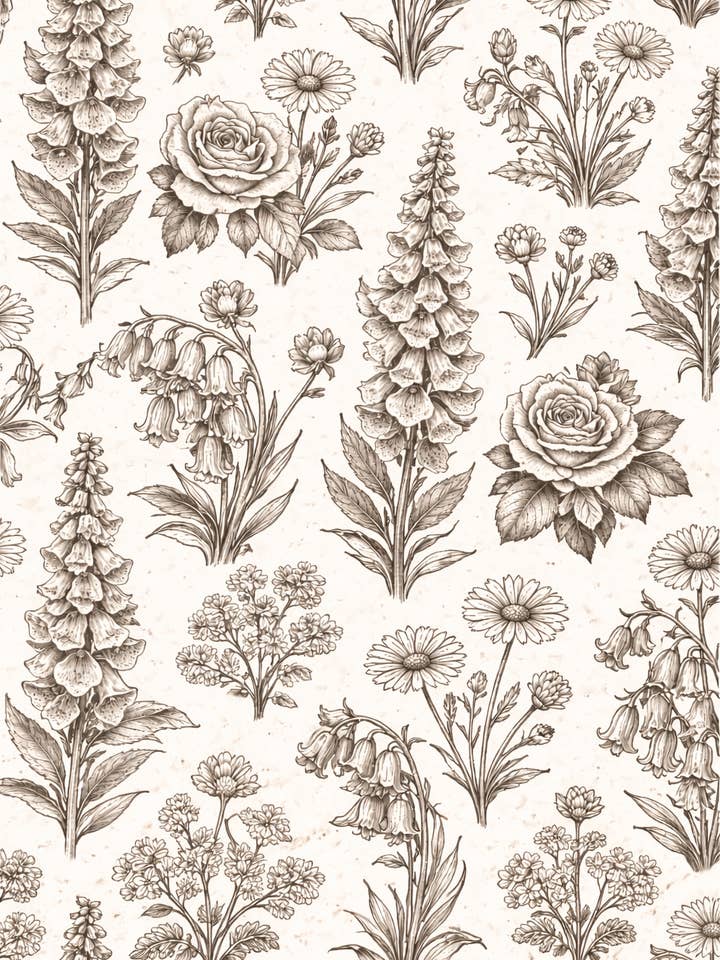 Kökshandduk med inhemska trädgårdsblommor för wholesale av Red Vintage