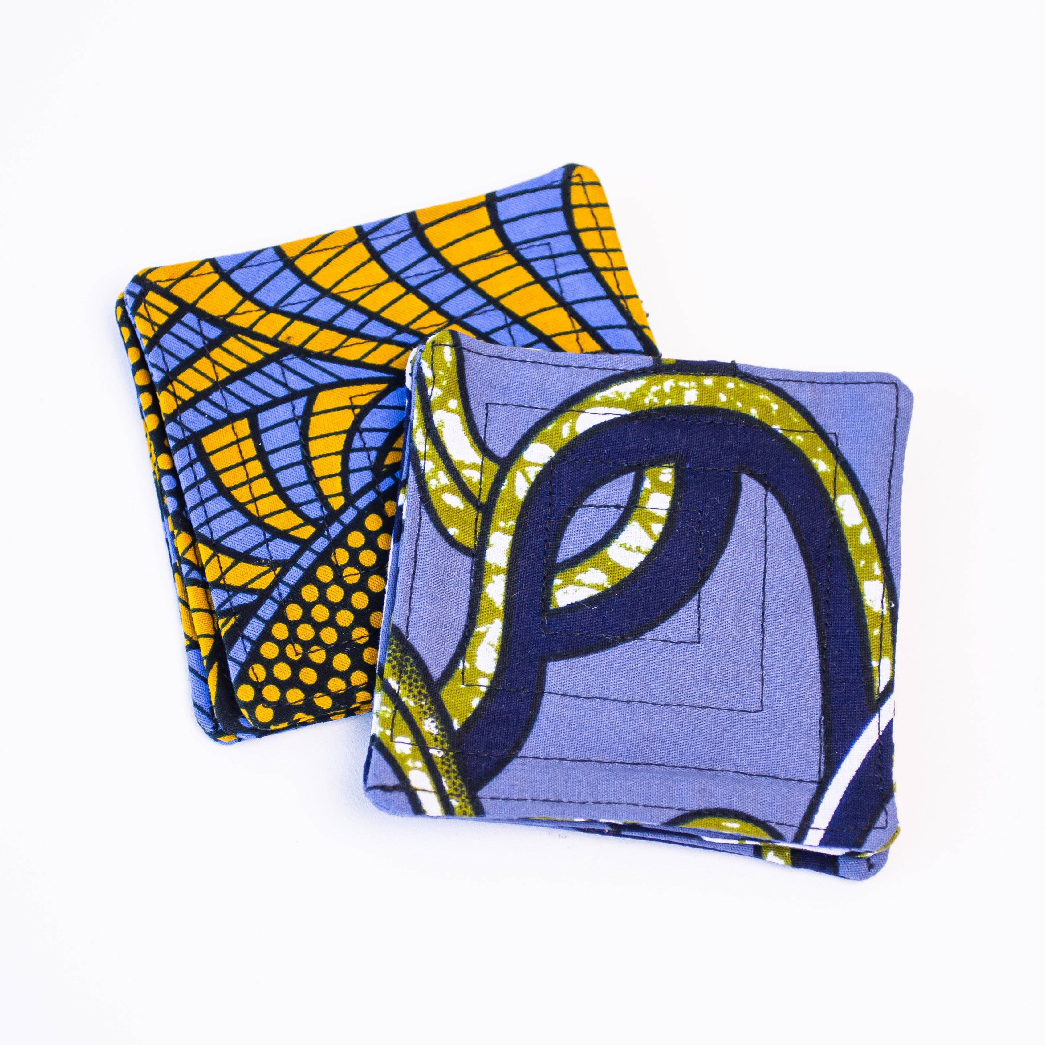 Amani ya Juu - Wholesale Coasters - Kitenge Square Coaster Set1