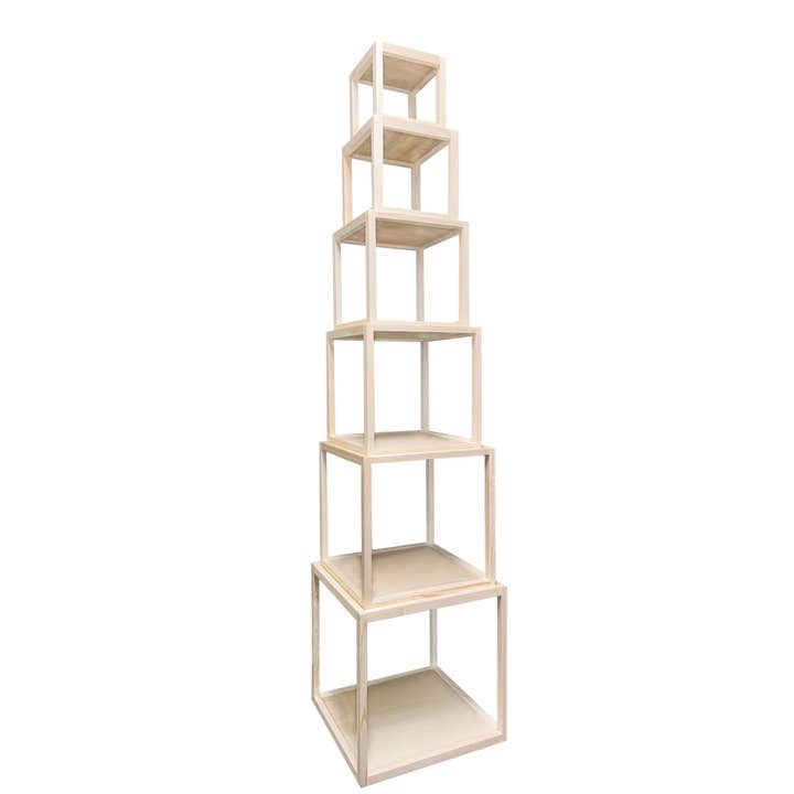 Tripar International - Wholesale Retailer Display Stand/Case - Wood Cube Risers in Set of 3 or Set of 6