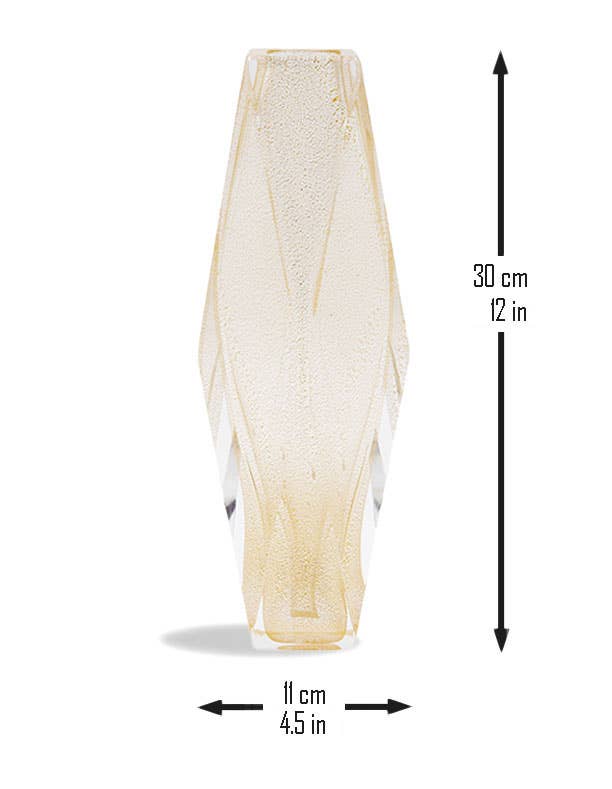 ALESSANDRO MANDRUZZATO TM - Wholesale Vase - Crystal+Gold 24 Kt SAN MARCO Murano Glass Vase0