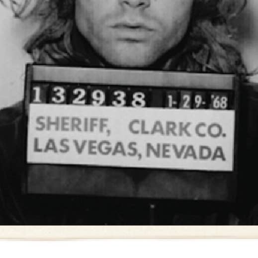 Jim Morrison Mugshot Coaster for wholesale by Lucky Mfg. Co.