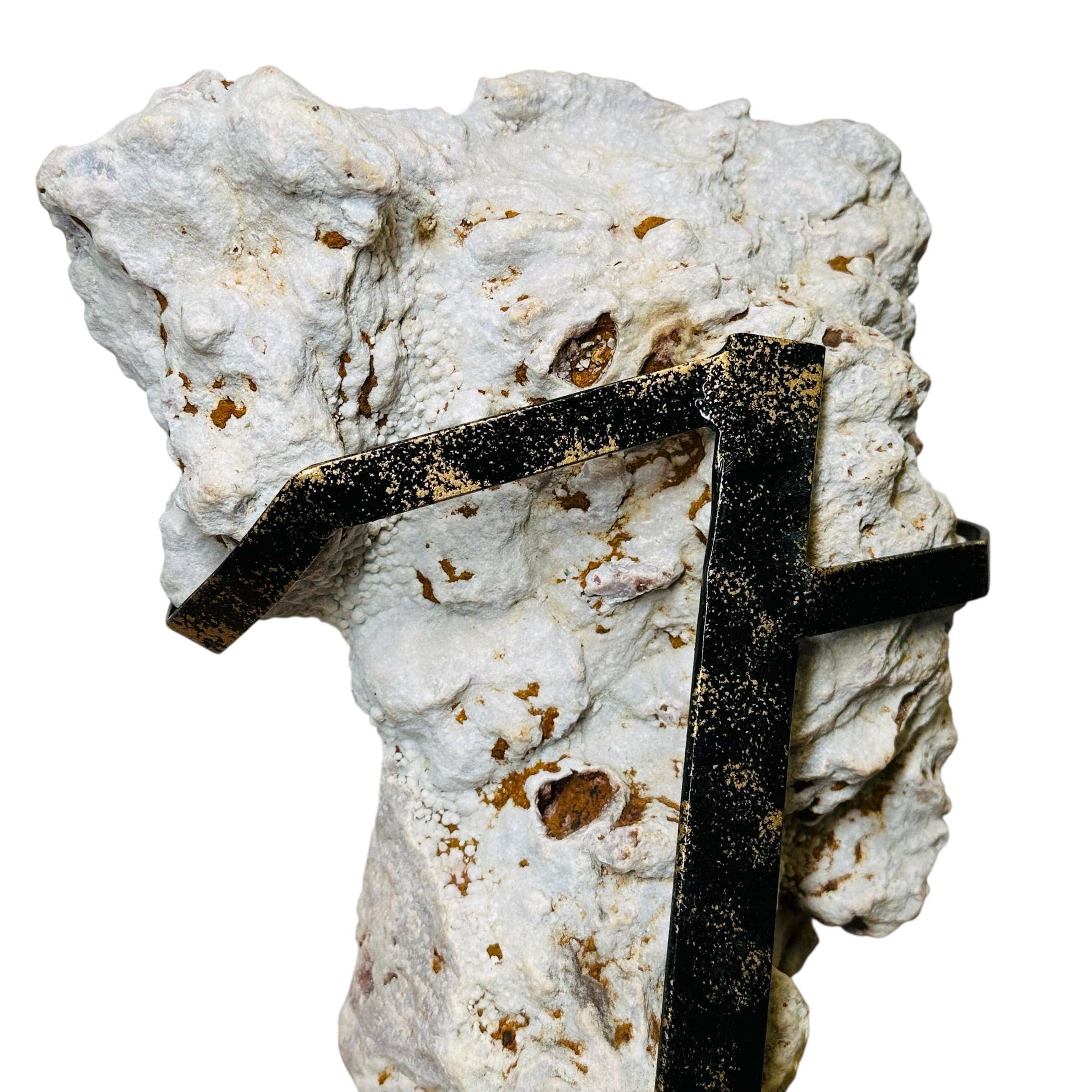 Rock Paradise - Wholesale Spiritual Stone/Crystal - Pink Amethyst Freeform Crystal on Gold and Black Stand4