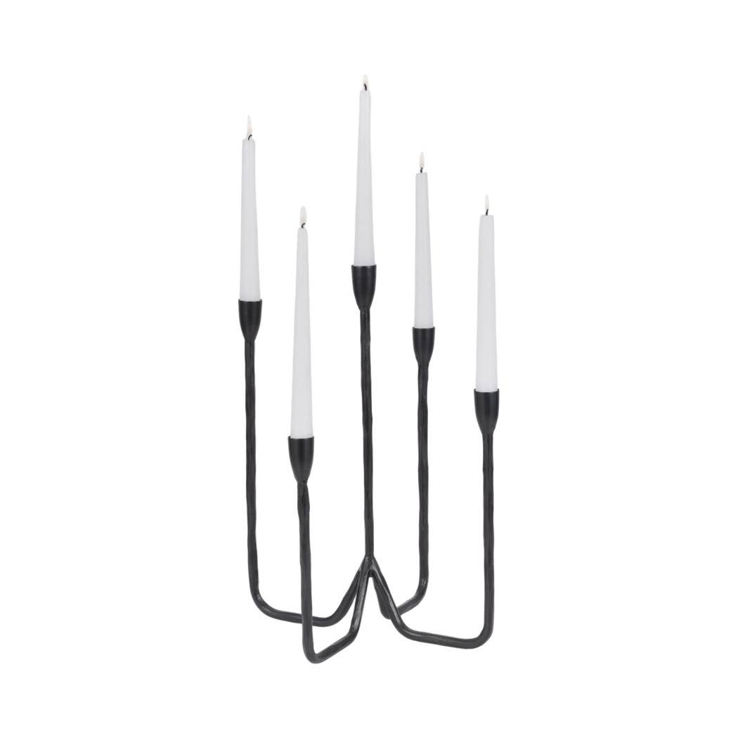Sagebrook Home - Wholesale Candle Holder - Metal Forged 5-Taper Candle Holder - Black, 16 in.5