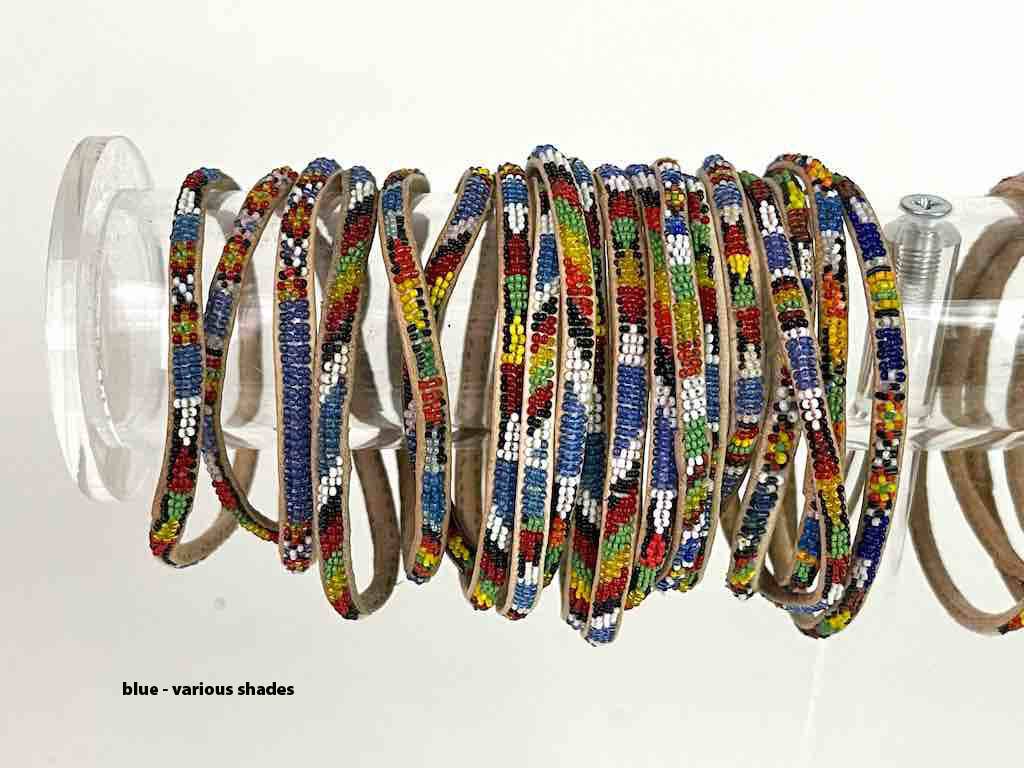 The Niger Bend - Vendita all'ingrosso Bracciale con perline - Sahara - Braccialetto in pelle Mali con perline4