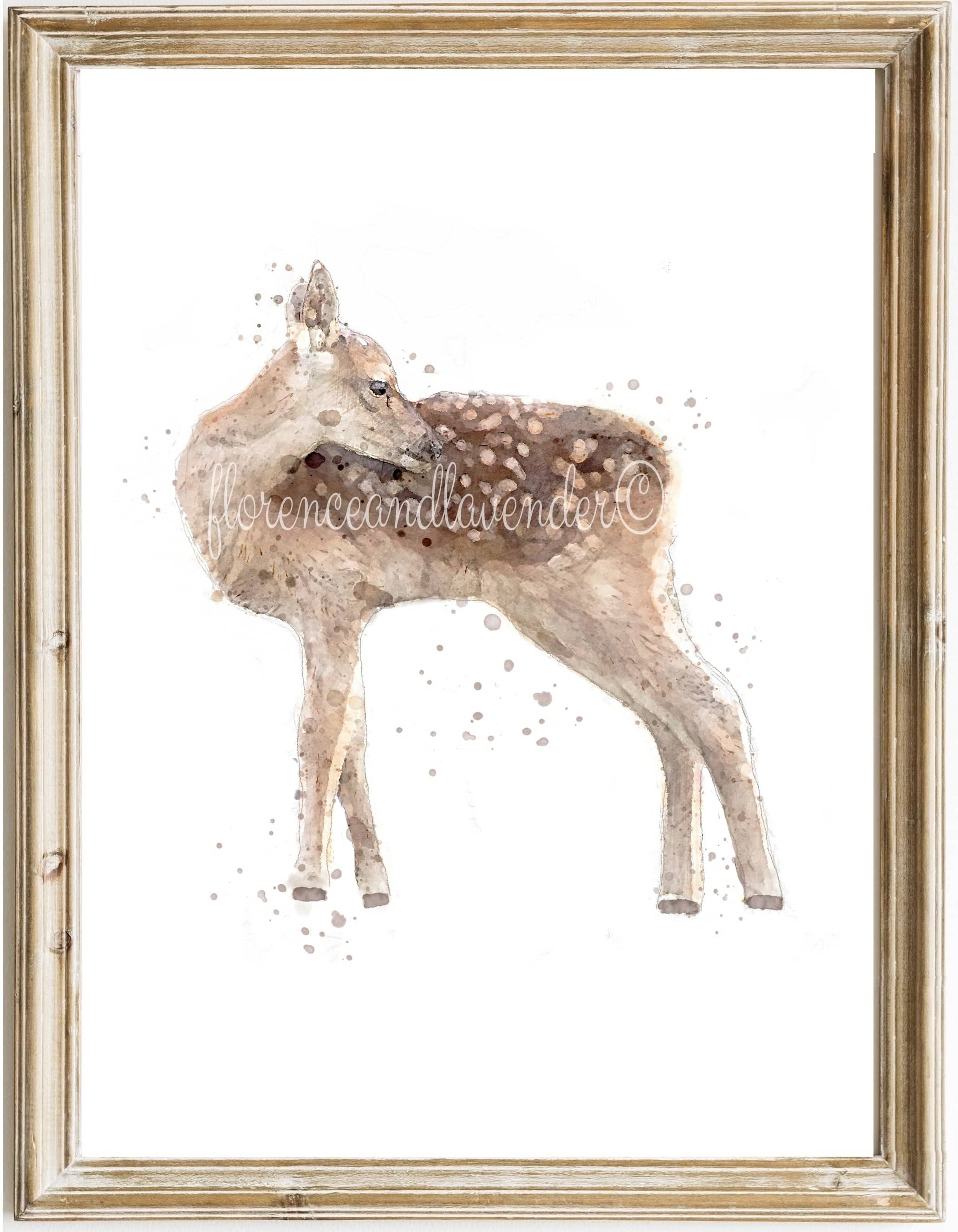 Florence & Lavender - Wholesale Art Print - Wildlife Nursery Collection1