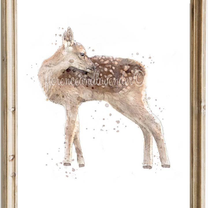 Florence & Lavender - Wholesale Art Print - Wildlife Nursery Collection1