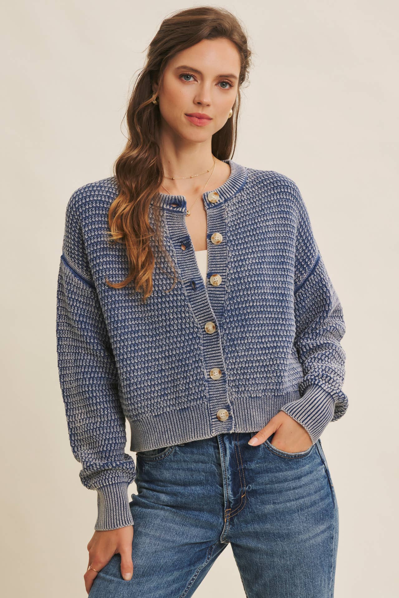 in february - Wholesale Cardigan - Women's - COZY CHIC LAYER MINERAL-WASHED CABLE KNIT SWEATER CARDIGAN19