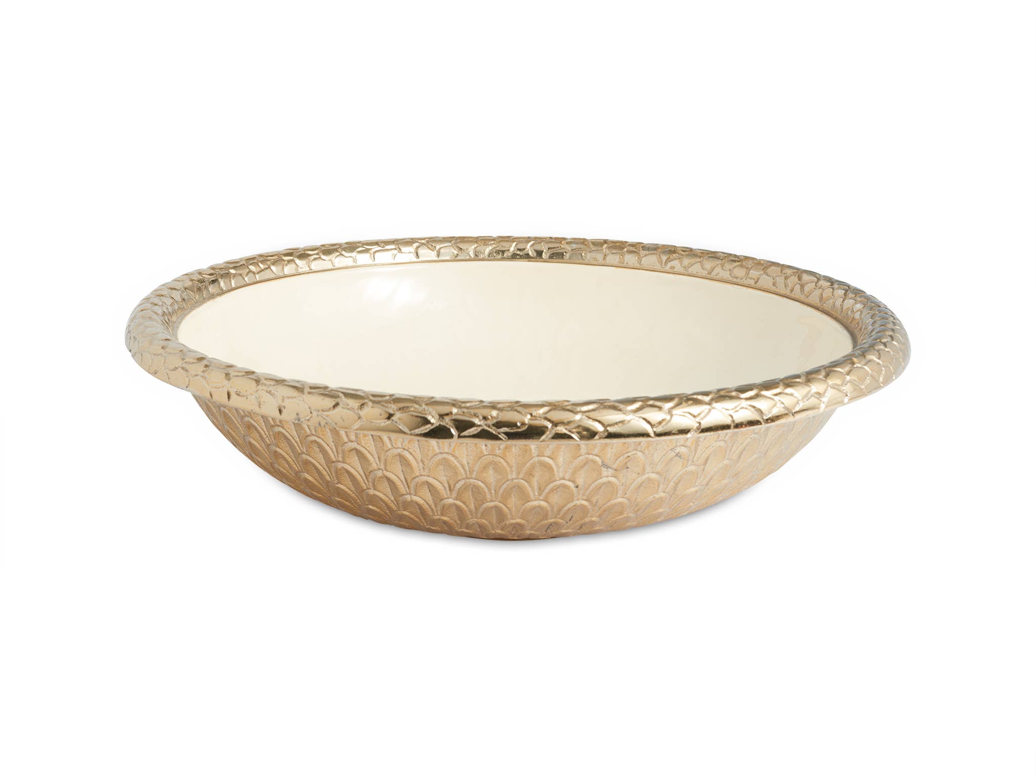 Julia Knight Inc. - Wholesale Appetizer Serveware - 12" Florentine Round Bowl Gold Snow0