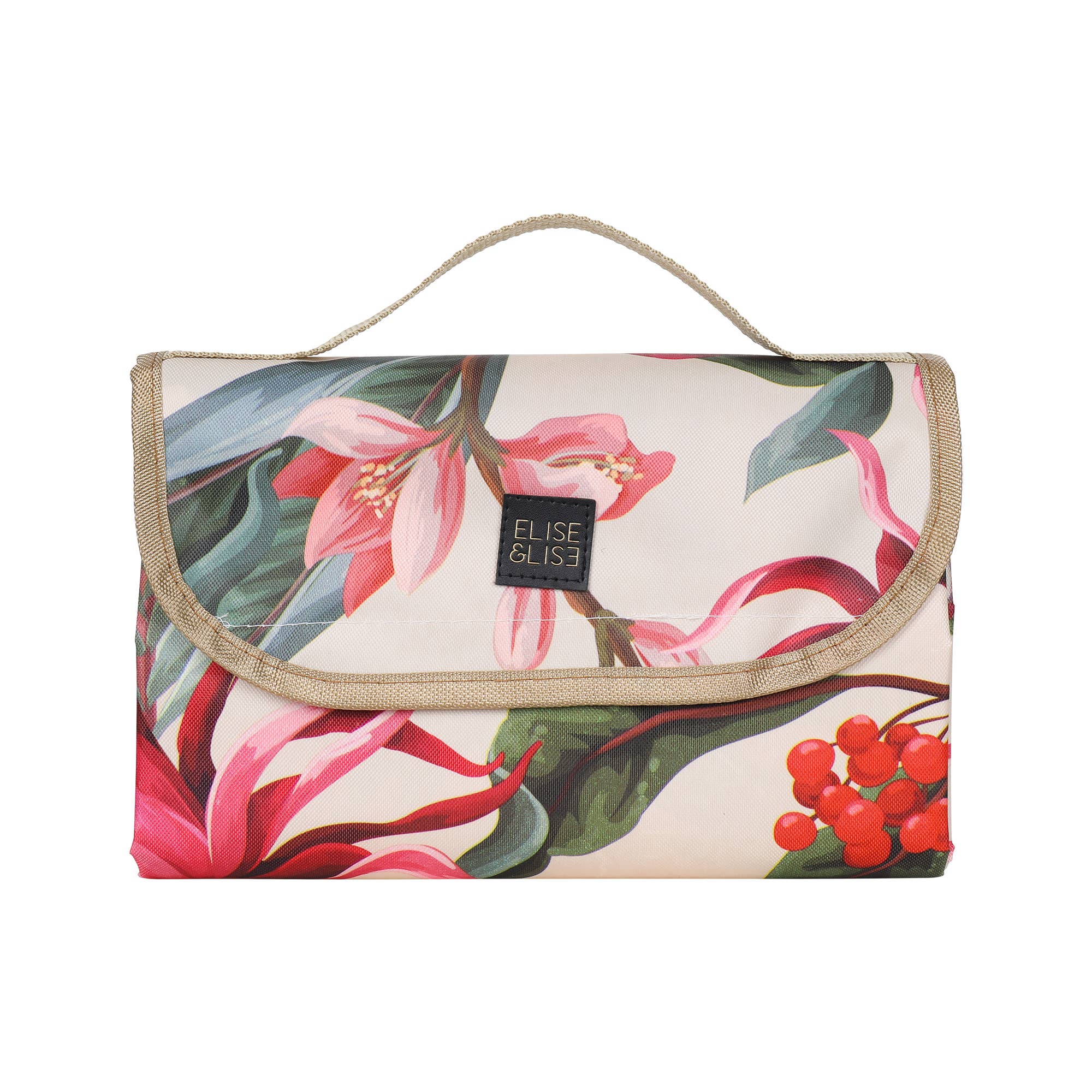 STELLA GREEN - Wholesale Picnic Blanket - Foldable Picnic Blanket with Handle – Birds Print2