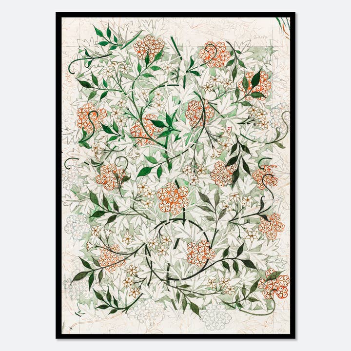 Pôster vintage com padrão de jasmim de William Morris W22 por atacado de Sugar & Canvas